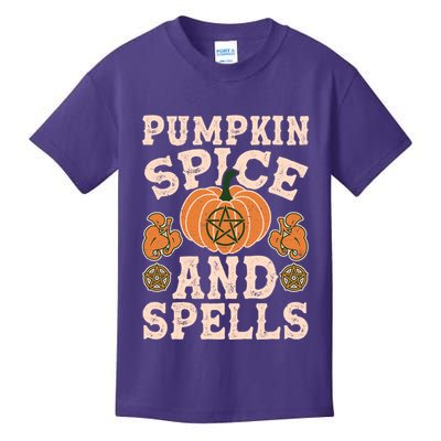 Halloween Pumpkin Spice And Spells Kids T-Shirt