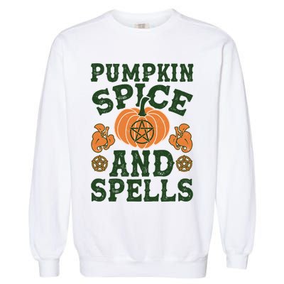 Halloween Pumpkin Spice And Spells Garment-Dyed Sweatshirt