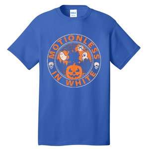 Halloween Pumpkin Scary Funny Motionlesses In White Tall T-Shirt