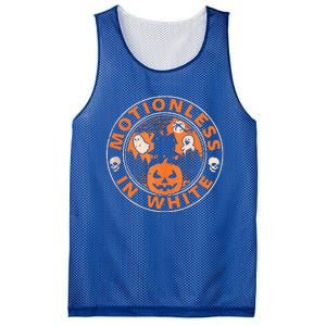 Halloween Pumpkin Scary Funny Motionlesses In White Mesh Reversible Basketball Jersey Tank