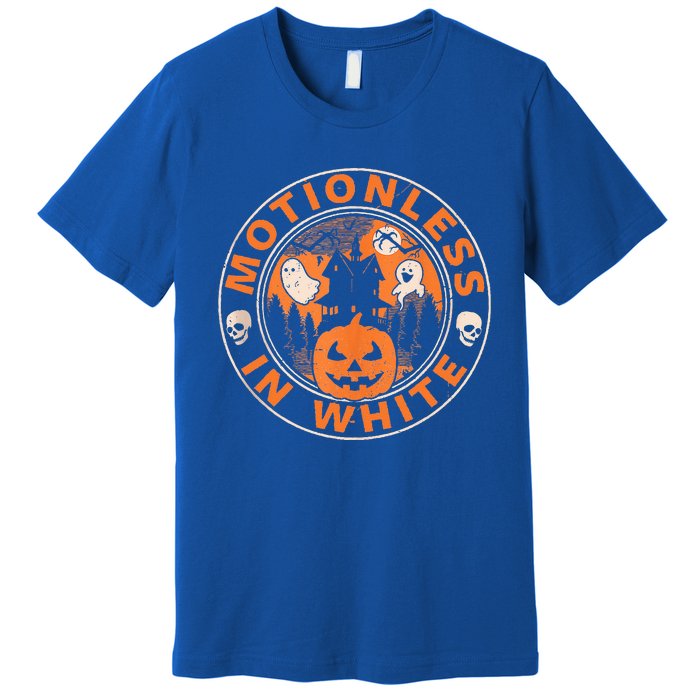 Halloween Pumpkin Scary Funny Motionlesses In White Premium T-Shirt