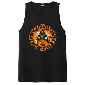 Halloween Pumpkin Scary Funny Motionlesses In White. PosiCharge Competitor Tank