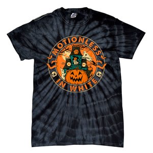 Halloween Pumpkin Scary Funny Motionlesses In White. Tie-Dye T-Shirt