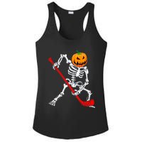 Hockey Player Skeleton Halloween Pumkin Costume For Boy Ladies PosiCharge Competitor Racerback Tank