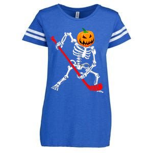 Hockey Player Skeleton Halloween Pumkin Costume For Boy Enza Ladies Jersey Football T-Shirt