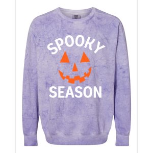 Halloween Pumpkin SpookySeason Design Funny Gift Colorblast Crewneck Sweatshirt