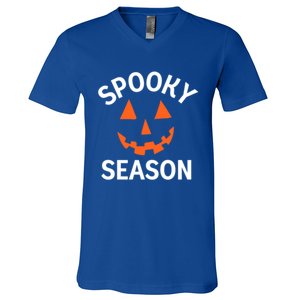 Halloween Pumpkin SpookySeason Design Funny Gift V-Neck T-Shirt