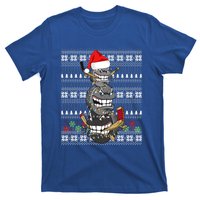 Hockey Puck Snow Family Group Ugly Christmas Hockey Gift T-Shirt