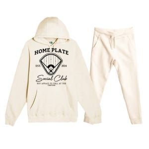 Home Plate Social Club Baseball Mom Premium Hooded Sweatsuit Set