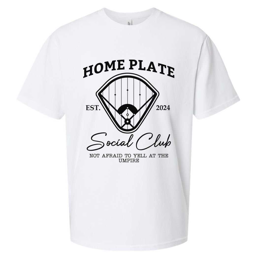 Home Plate Social Club Baseball Mom Sueded Cloud Jersey T-Shirt