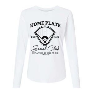 Home Plate Social Club Baseball Mom Womens Cotton Relaxed Long Sleeve T-Shirt