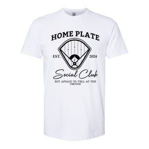 Home Plate Social Club Baseball Mom Softstyle CVC T-Shirt