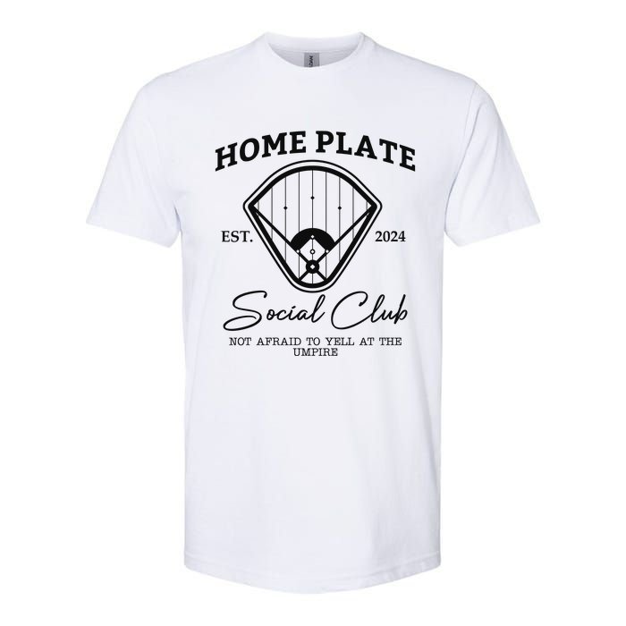 Home Plate Social Club Baseball Mom Softstyle CVC T-Shirt