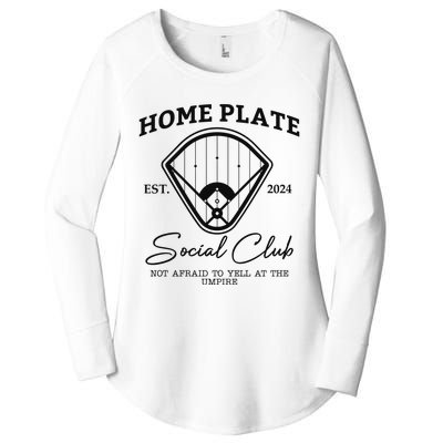 Home Plate Social Club Baseball Mom Women's Perfect Tri Tunic Long Sleeve Shirt