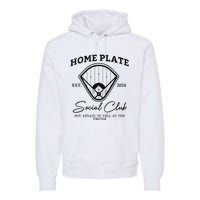 Home Plate Social Club Baseball Mom Premium Hoodie