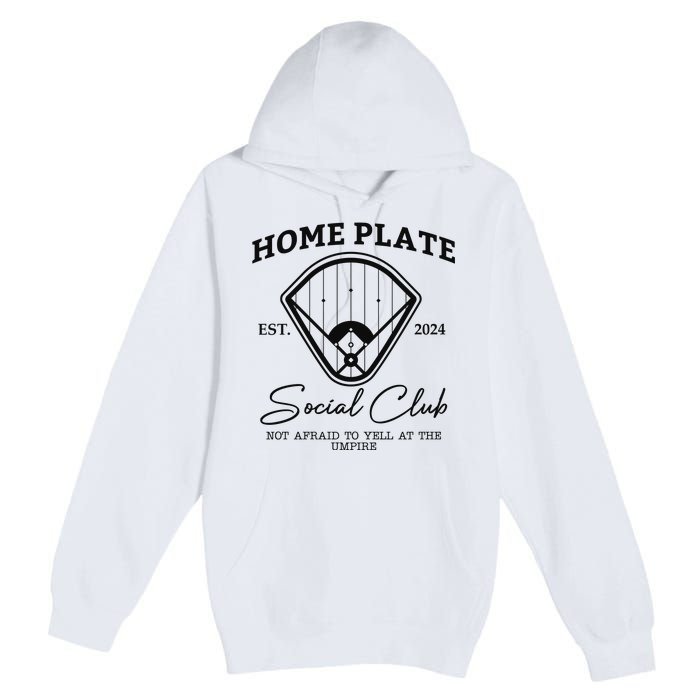 Home Plate Social Club Baseball Mom Premium Pullover Hoodie