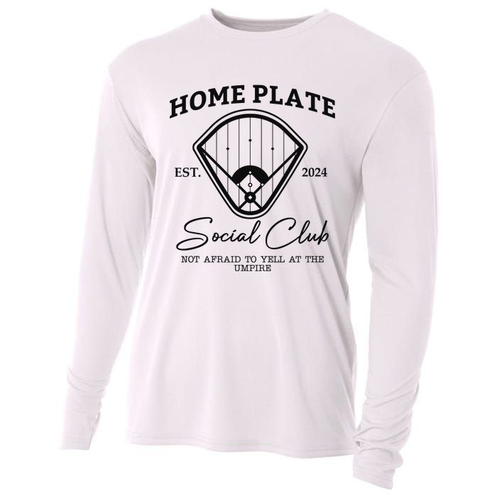 Home Plate Social Club Baseball Mom Cooling Performance Long Sleeve Crew