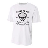 Home Plate Social Club Baseball Mom Youth Performance Sprint T-Shirt