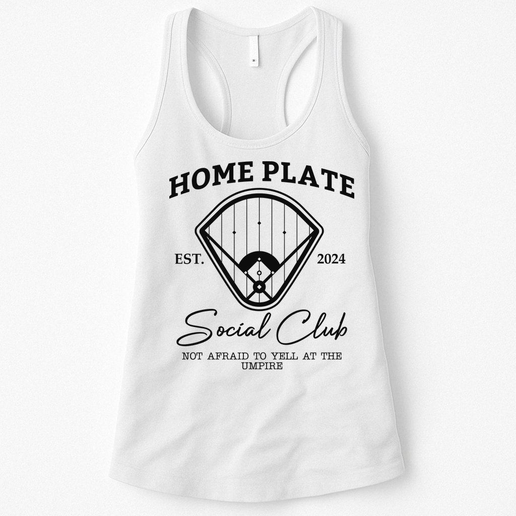 Home Plate Social Club Baseball Mom Womens Tank Top