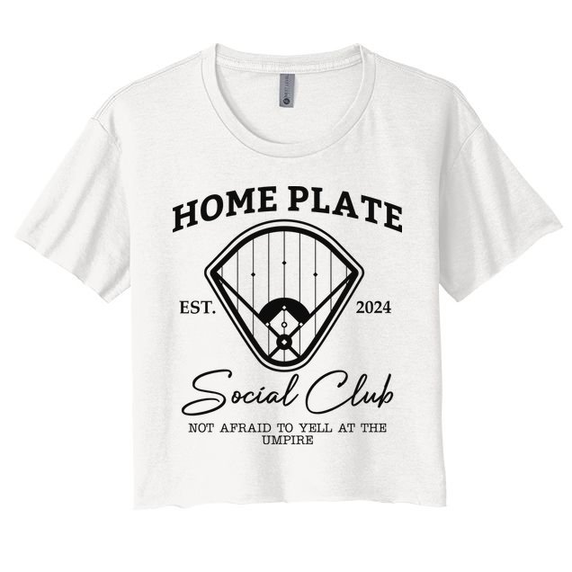 Home Plate Social Club Baseball Mom Crop Top