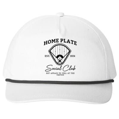 Home Plate Social Club Baseball Mom Snapback Five-Panel Rope Hat