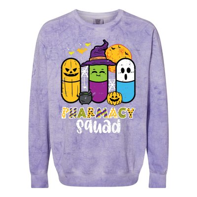 Halloween Pharmacy Squad Pills Costume Pharmacist Women Colorblast Crewneck Sweatshirt