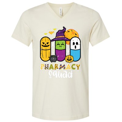 Halloween Pharmacy Squad Pills Costume Pharmacist Women V-Neck T-Shirt