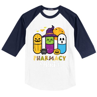 Halloween Pharmacy Squad Pills Costume Pharmacist Women Baseball Sleeve Shirt