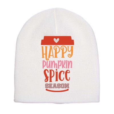 Happy Pumpkin Spice Season Short Acrylic Beanie