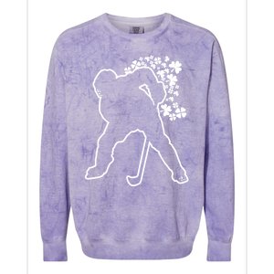 Hockey Player St Patricks Day Meaningful Gift Colorblast Crewneck Sweatshirt