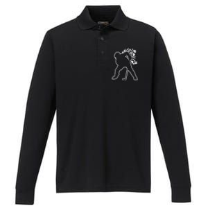 Hockey Player St Patricks Day Meaningful Gift Performance Long Sleeve Polo