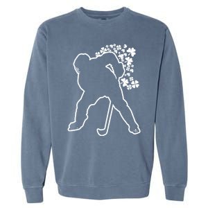 Hockey Player St Patricks Day Meaningful Gift Garment-Dyed Sweatshirt