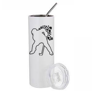 Hockey Player St Patricks Day Meaningful Gift Stainless Steel Tumbler