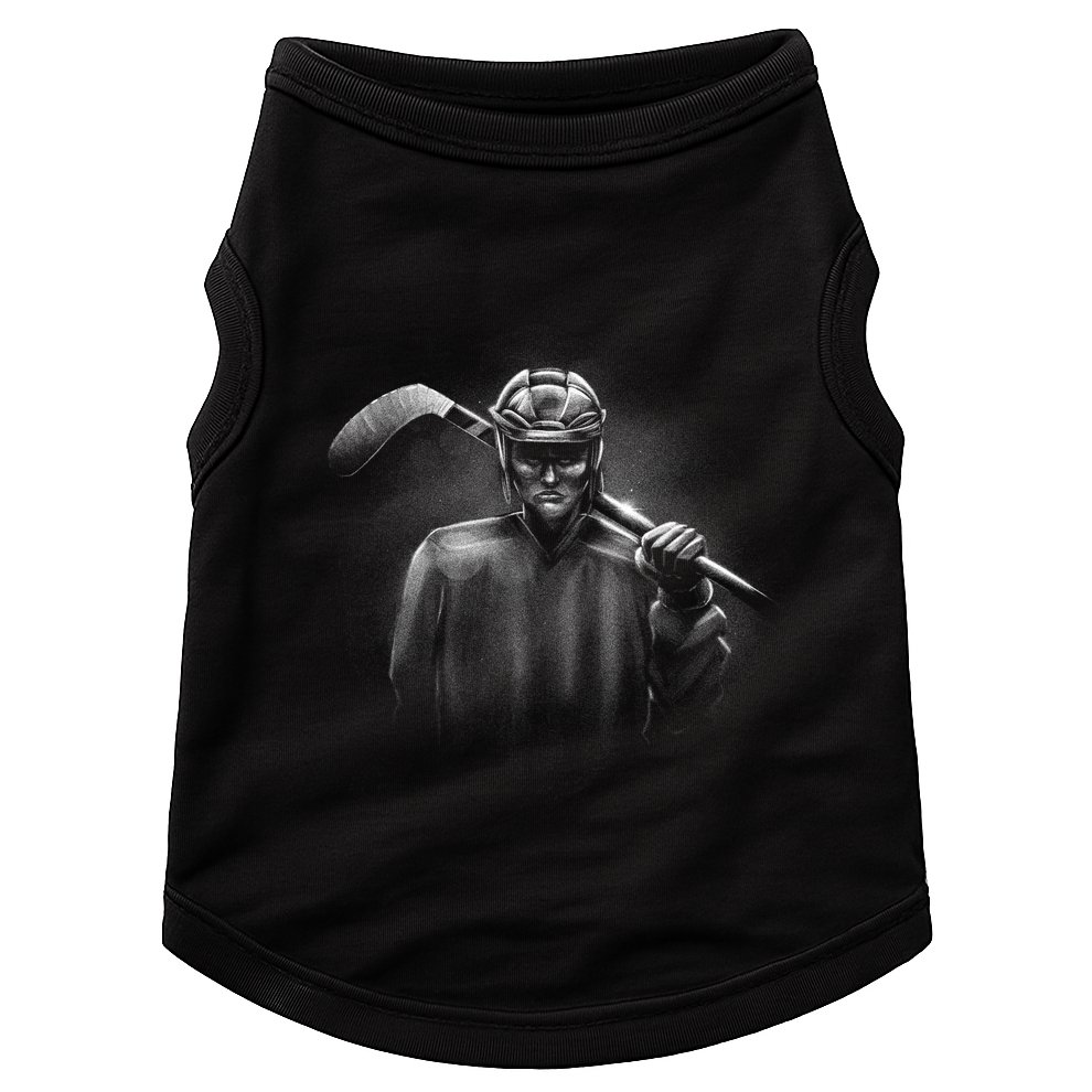 Hockey Player Sketch Doggie Tank