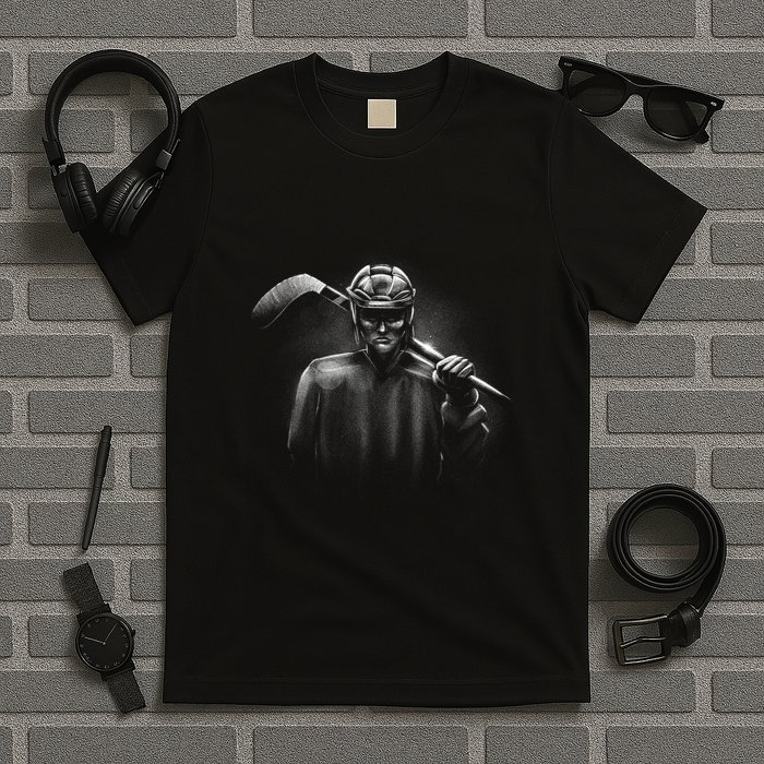Hockey Player Sketch T-Shirt