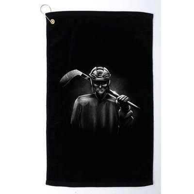 Hockey Player Sketch Golf Towel