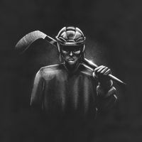 Hockey Player Sketch Golf Towel