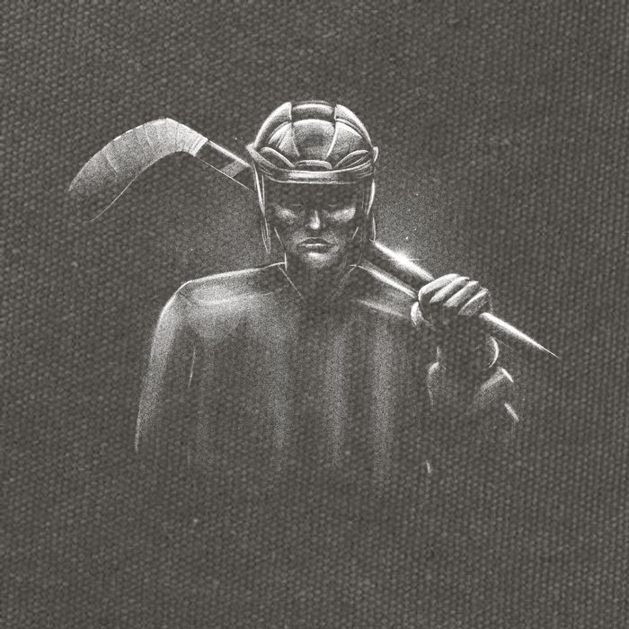 Hockey Player Sketch Cotton Canvas Backpack
