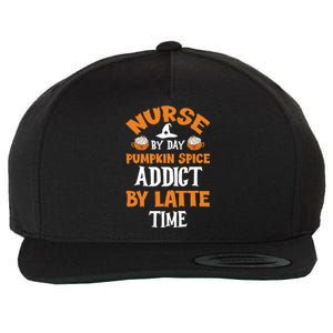 Halloween Pumpkin Spice Latte Nurse Coffee Lover Gift Wool Snapback Cap