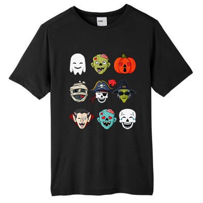 Halloween Pirate Skeleton Zombie Mummy Funny Faces Tall Fusion ChromaSoft Performance T-Shirt