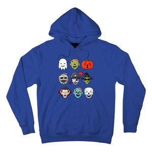 Halloween Pirate Skeleton Zombie Mummy Funny Faces Hoodie