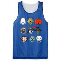 Halloween Pirate Skeleton Zombie Mummy Funny Faces Mesh Reversible Basketball Jersey Tank