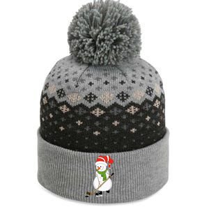 Hockey Playing Snow Gift The Baniff Cuffed Pom Beanie