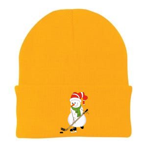 Hockey Playing Snow Gift Knit Cap Winter Beanie