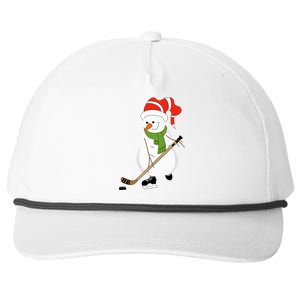 Hockey Playing Snow Gift Snapback Five-Panel Rope Hat