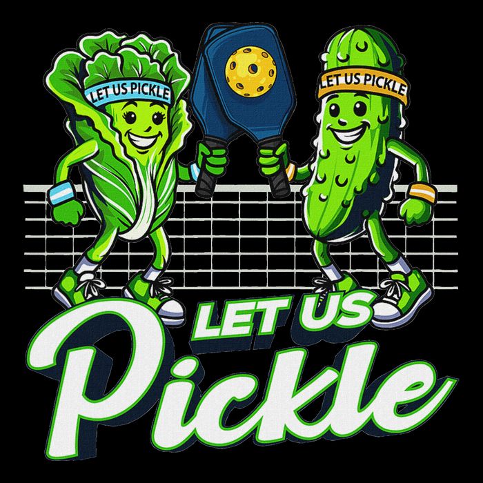 Hilarious Pickleball Swag Featuring Lettuce Pickle Players T-Shirt