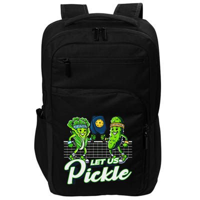 Hilarious Pickleball Swag Featuring Lettuce Pickle Players Impact Tech Backpack