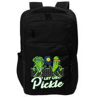 Hilarious Pickleball Swag Featuring Lettuce Pickle Players Impact Tech Backpack