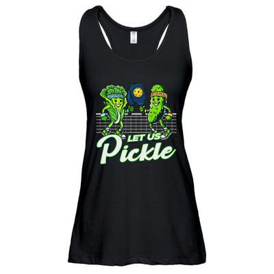 Hilarious Pickleball Swag Featuring Lettuce Pickle Players Ladies Essential Flowy Tank