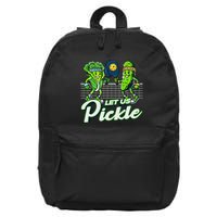 Hilarious Pickleball Swag Featuring Lettuce Pickle Players 16 in Basic Backpack